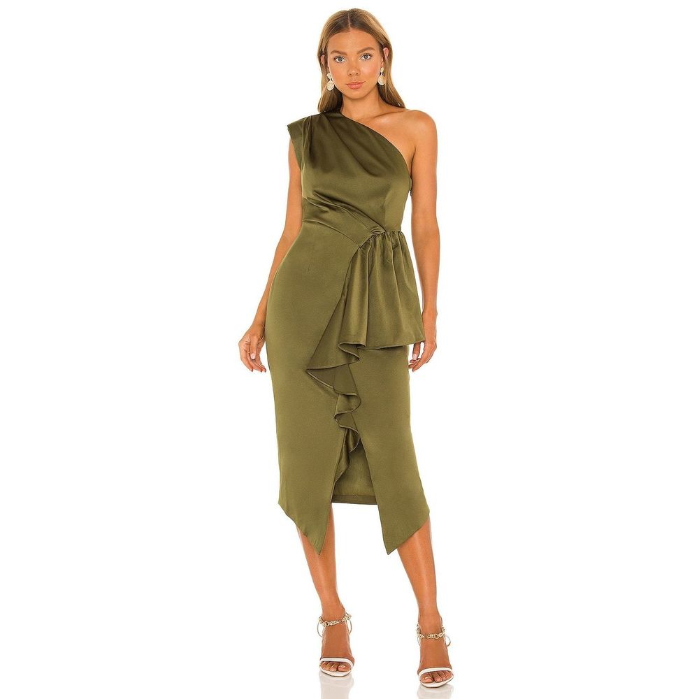 NEW Size S ELLIATT Blakely Dress in Olive REVOLVE MSRP $150